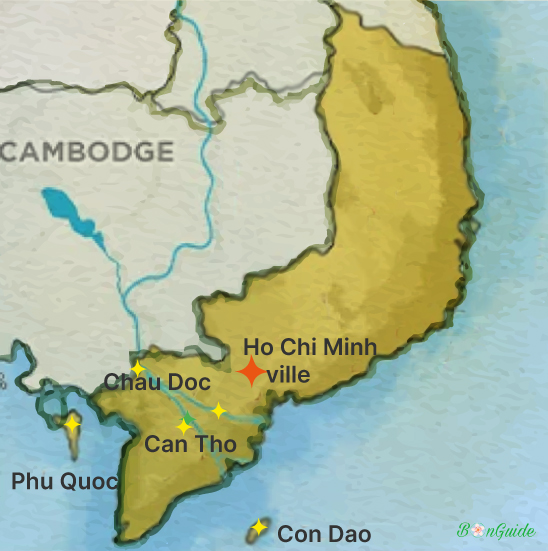 Carte Delta Mekong