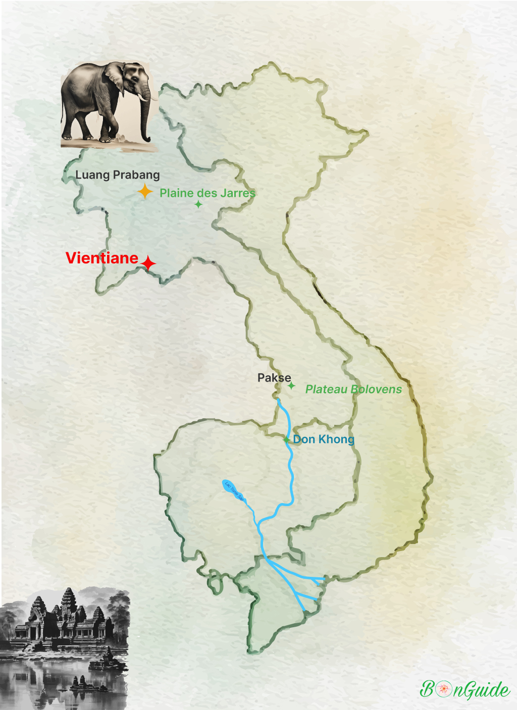 Carte Laos