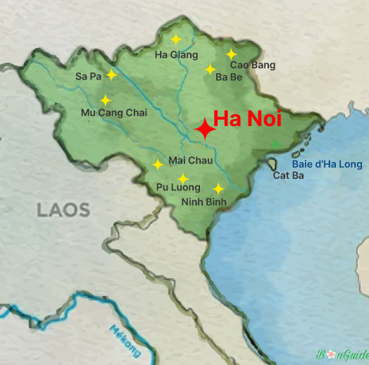 Carte Nord Vietnam